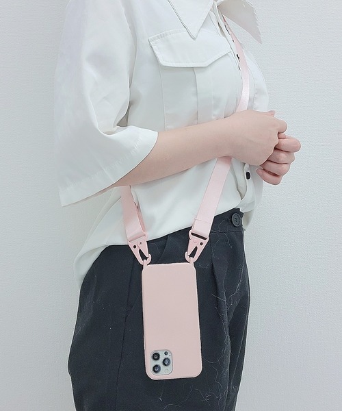 【iDEAL】選べるシリコンケース＆ネックレスストラップ ネックストラップ Necklace Wide ブラック/ホワイト – MiraiSell