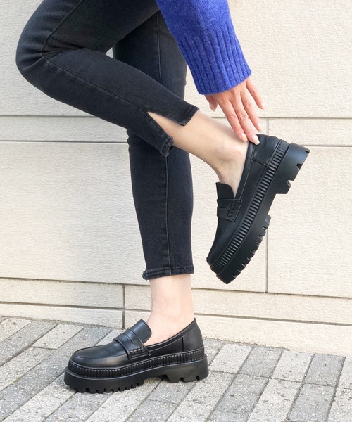 attagirl（アタガール）の「厚底ローファー（ローファー・レディース・ブラック/アイボリー/ブラック系その他・LL/S/M/L）」の2枚目の写真