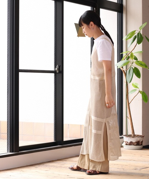 cepo（セポ）の「メッシュニットキャミワンピース　２ＷＡＹ（ワンピース・レディース・ブラック/オフホワイト・M）」の12枚目の写真