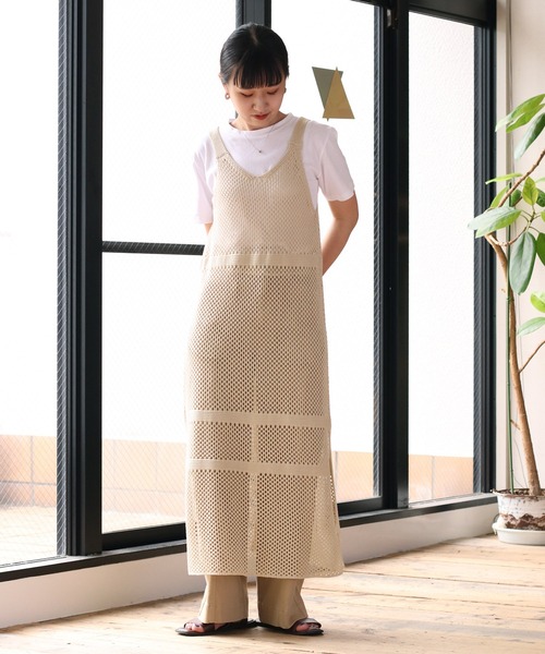 cepo（セポ）の「メッシュニットキャミワンピース　２ＷＡＹ（ワンピース・レディース・ブラック/オフホワイト・M）」の14枚目の写真