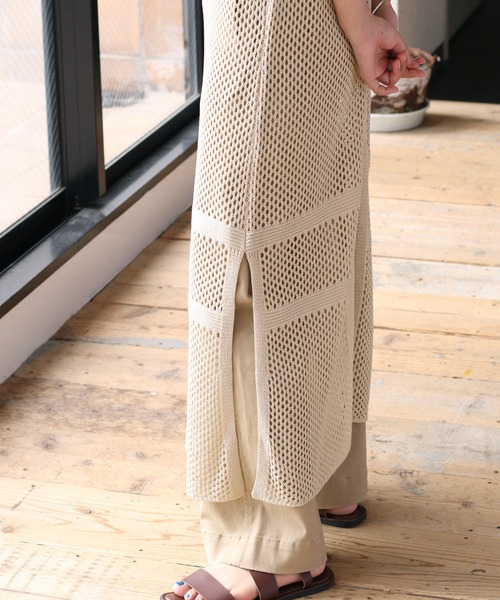 cepo（セポ）の「メッシュニットキャミワンピース　２ＷＡＹ（ワンピース・レディース・ブラック/オフホワイト・M）」の19枚目の写真