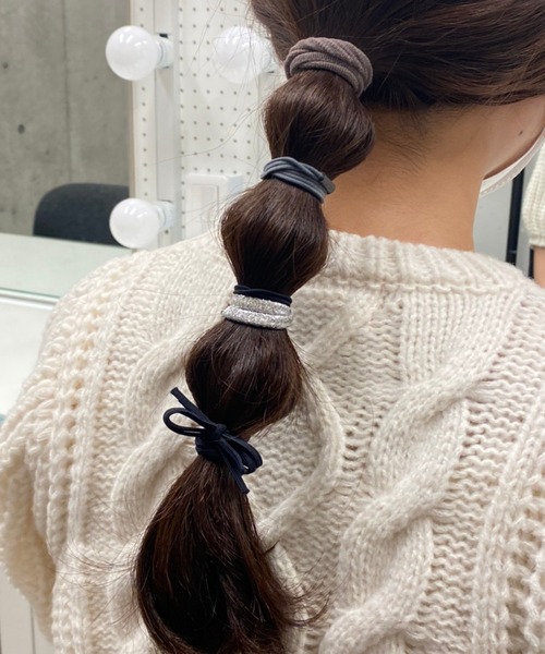 WEGO（ウィゴー）の「WEGO/【5点セット】マルチゴム（ヘアゴム・レディース・ブルー/ピンク/ブラック・FREE）」の4枚目の写真