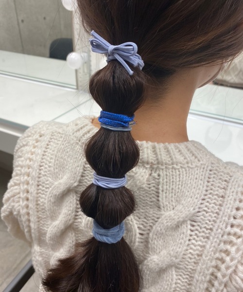 WEGO（ウィゴー）の「WEGO/【5点セット】マルチゴム（ヘアゴム・レディース・ブルー/ピンク/ブラック・FREE）」の5枚目の写真