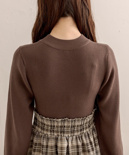 OLIVE des OLIVE ボウタイドッキングワンピ トップグレー 3WAY/着痩せ◎】ボウタイドッキングワンピ | OLIVE des OLIVE