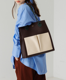 LOWELL things | 【NEW SIZE】twins/レザーWポケットトートBAG LL(トートバッグ)