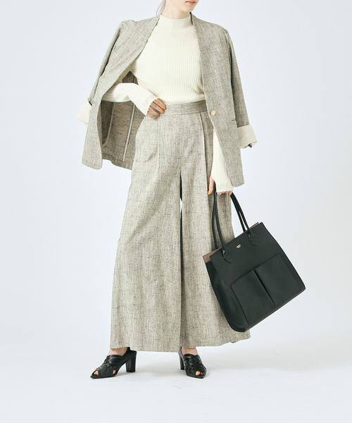 LOWELL things(ロウェル シングス)の「【NEW SIZE】twins/レザーWポケットトートBAG LL(トートバッグ・レディース・ブラック/ブラウン/グレー/ラベンダー/ベージュ/ブラック系その他・フリー)」の14枚目の写真