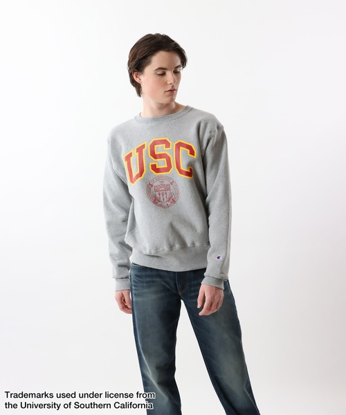 Champion(チャンピオン)の「【Champion/チャンピオン】メンズ MADE IN USA リバースウィーブ(R) クルーネックスウェットシャツ(スウェット・メンズ・グレー/マルーン・LARGE/X-LARGE/MEDIUM)」の2枚目の写真