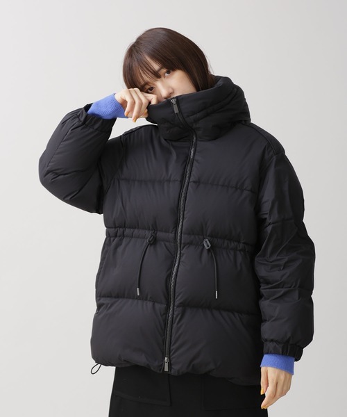 NANO universe（ナノユニバース）の「LB.03/西川ダウン(R)/ボリュームドロストダウン（ダウンジャケット/コート・レディース・ブラック/ライトカーキ・Ⅰ/Ⅱ）」の15枚目の写真