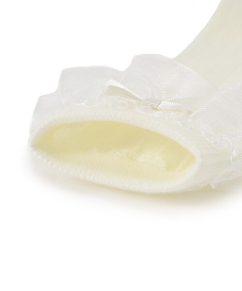 SHOO・LA・RUE(シューラルー)の「◆【セレモニー】オーガンジーリボンハイソックス(ソックス/靴下・キッズ・ネイビー/ブラック/アイボリー/ブルー系その他7/ブラック系7/アイボリー系7・56/59)」の11枚目の写真