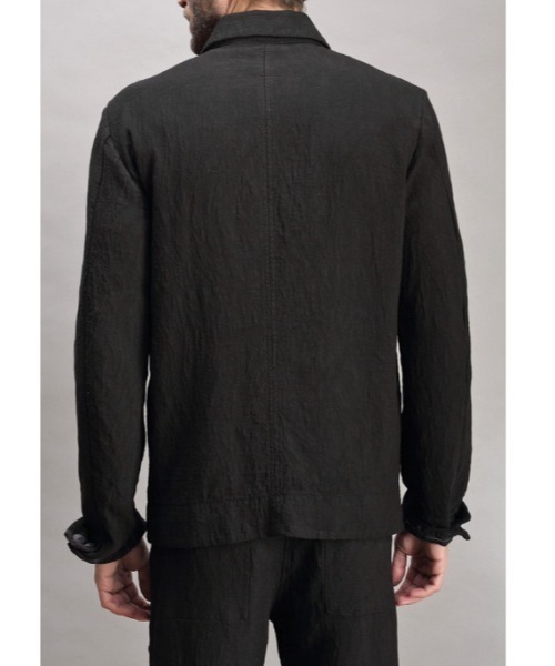 TRANSIT(トランジット)の「TRANSIT/トランジット/裏地チェックシャツジャケット(シャツ/ブラウス・メンズ・ブラック・M/L)」の5枚目の写真