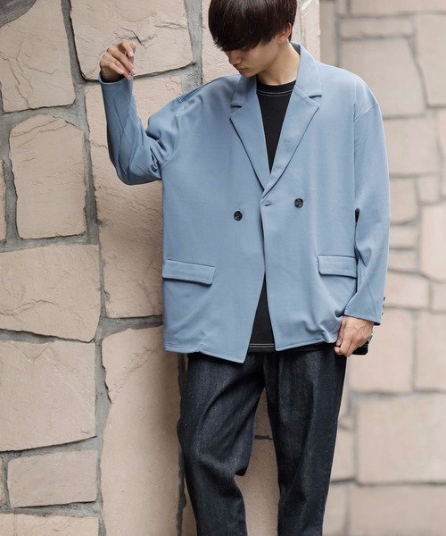 SEEALL ストライプシングルブレストジャケット WEAR SHiFT／ダブルブレストジャケット／尾州／リサイクルウール