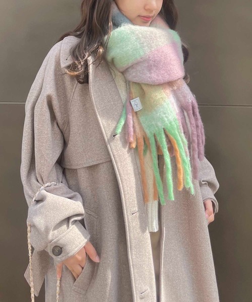 【セール】♪2WAYアレンジ衿シングル ステンカラーオーバーロングコート（ステンカラーコート）｜AS KNOW AS plus（アズノゥアズプラス）