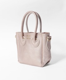 YOUNG & OLSEN/ヤングアンドオルセン EMBOSSED LEATHER ZIP BOAT BAG S