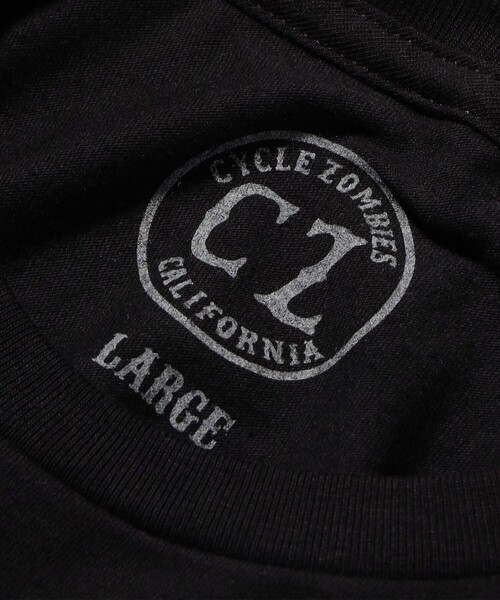 FREAK'S STORE(フリークスストア)の「CYCLE ZOMBIES/サイクルゾンビーズ FLAMEBOY Standard S/S(Tシャツ/カットソー・メンズ・ホワイト/ブラック・MEDIUM/LARGE/X-LARGE)」の6枚目の写真