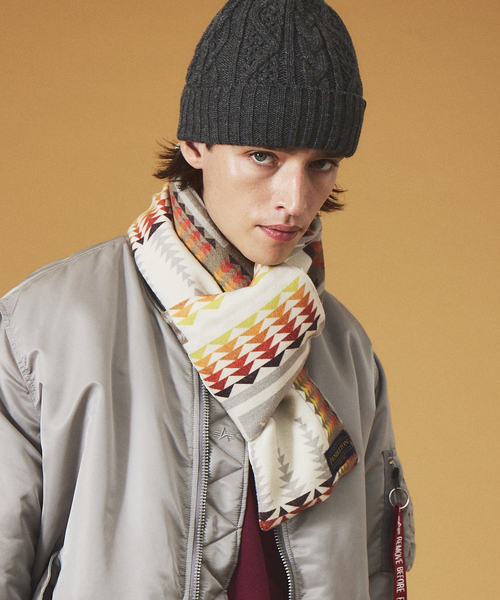 Ruben（ルーベン）の「【RUBEN/ルーベン】CABLE BORE WATCHCAP/ケーブル裏ボアフリースワッチキャップ（ニットキャップ/ビーニー・メンズ・ブラック/ベージュ/ネイビー/グレー/グリーン/オレンジ系その他/グレイッシュベージュ/ワイン・フリー）」の17枚目の写真