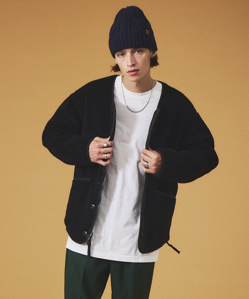 Ruben（ルーベン）の「【RUBEN/ルーベン】CABLE BORE WATCHCAP/ケーブル裏ボアフリースワッチキャップ（ニットキャップ/ビーニー・メンズ・ブラック/ベージュ/ネイビー/グレー/グリーン/オレンジ系その他/グレイッシュベージュ/ワイン・フリー）」の19枚目の写真