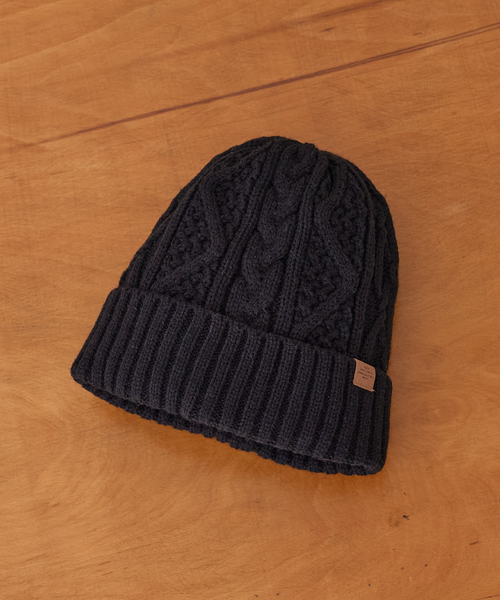 Ruben（ルーベン）の「【RUBEN/ルーベン】CABLE BORE WATCHCAP/ケーブル裏ボアフリースワッチキャップ（ニットキャップ/ビーニー・メンズ・ブラック/ベージュ/ネイビー/グレー/グリーン/オレンジ系その他/グレイッシュベージュ/ワイン・フリー）」の11枚目の写真