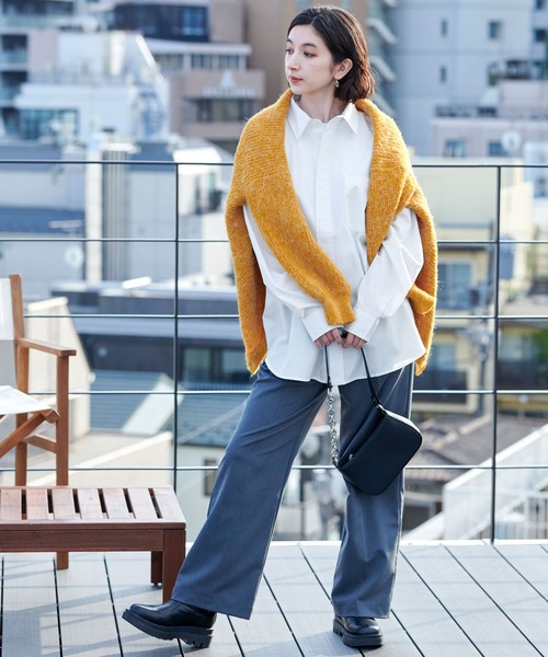 BARK MANHATTAN（バークマンハッタン）の「ビッグシルエットブロードL/Sレギュラーカラーシャツ（シャツ/ブラウス・メンズ・ブルー系/ブルー/ブラック/ホワイト/グレー系・M/L）」の6枚目の写真