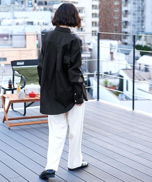 BARK MANHATTAN（バークマンハッタン）の「ビッグシルエットブロードL/Sレギュラーカラーシャツ（シャツ/ブラウス・メンズ・ブルー系/ブルー/ブラック/ホワイト/グレー系・M/L）」の11枚目の写真