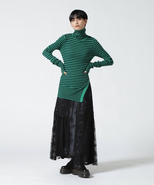 AULA AILA（アウラアイラ）の「AULA AILA/アウラアイラ/別注ＭＩＸレーススカート（スカート・レディース・ブラック・0/1）」の11枚目の写真