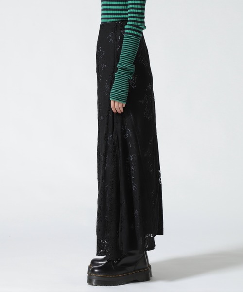AULA AILA（アウラアイラ）の「AULA AILA/アウラアイラ/別注ＭＩＸレーススカート（スカート・レディース・ブラック・0/1）」の9枚目の写真