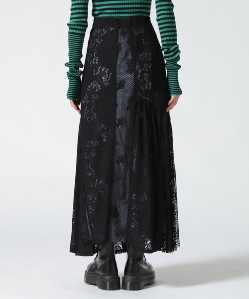 AULA AILA（アウラアイラ）の「AULA AILA/アウラアイラ/別注ＭＩＸレーススカート（スカート・レディース・ブラック・0/1）」の10枚目の写真
