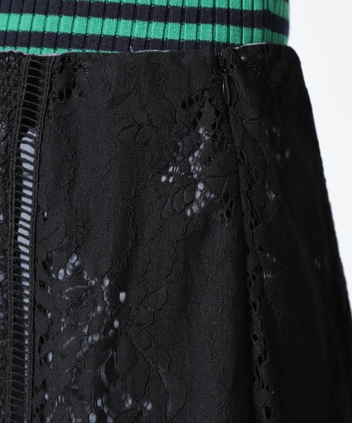 AULA AILA（アウラアイラ）の「AULA AILA/アウラアイラ/別注ＭＩＸレーススカート（スカート・レディース・ブラック・0/1）」の14枚目の写真