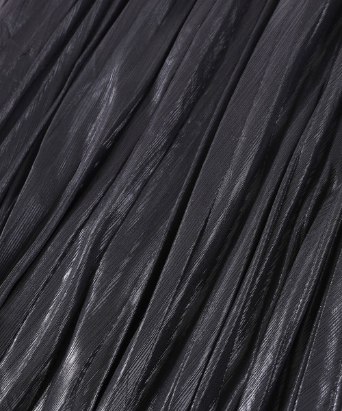 Figments（フィグメンツ）の「メタリックプリーツロングスカート（スカート・レディース・ブラック/シルバー・FREE）」の14枚目の写真