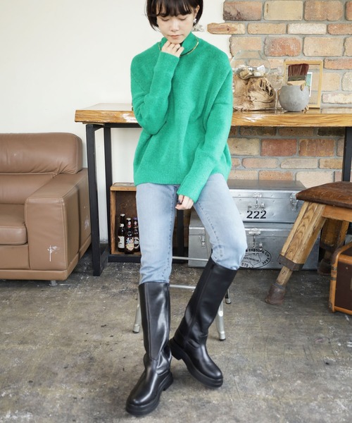 SESTO(セスト)の「ボリュームソールロングブーツ(ブーツ・レディース・ブラック・LL/S/M/L)」の4枚目の写真