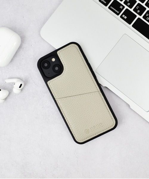 NANO universe（ナノユニバース）の「iPhone14 iPhone14Pro iPhone13 iPhoneSE カード収納付き 背面ケース ナノユニバース スマホケース [シンプルロゴ背面]（スマホケース/カバー・レディース・グレー/ブラック/ブラウン/ベージュ・O/N/A）」の8枚目の写真
