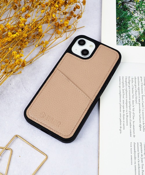 NANO universe（ナノユニバース）の「iPhone14 iPhone14Pro iPhone13 iPhoneSE カード収納付き 背面ケース ナノユニバース スマホケース [シンプルロゴ背面]（スマホケース/カバー・レディース・グレー/ブラック/ブラウン/ベージュ・O/N/A）」の6枚目の写真