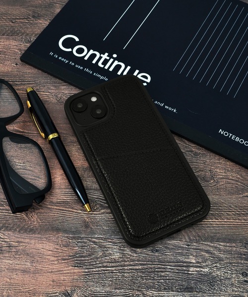 NANO universe（ナノユニバース）の「iPhone14 iPhone14Pro iPhone13 iPhoneSE カード収納付き 背面ケース ナノユニバース スマホケース [シンプルロゴ背面]（スマホケース/カバー・レディース・グレー/ブラック/ブラウン/ベージュ・O/N/A）」の9枚目の写真