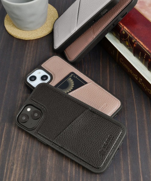 NANO universe（ナノユニバース）の「iPhone14 iPhone14Pro iPhone13 iPhoneSE カード収納付き 背面ケース ナノユニバース スマホケース [シンプルロゴ背面]（スマホケース/カバー・レディース・グレー/ブラック/ブラウン/ベージュ・O/N/A）」の15枚目の写真