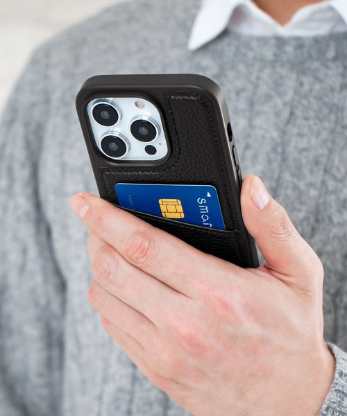 NANO universe（ナノユニバース）の「iPhone14 iPhone14Pro iPhone13 iPhoneSE カード収納付き 背面ケース ナノユニバース スマホケース [シンプルロゴ背面]（スマホケース/カバー・レディース・グレー/ブラック/ブラウン/ベージュ・O/N/A）」の20枚目の写真