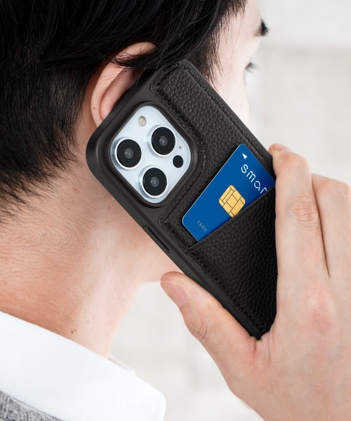 NANO universe（ナノユニバース）の「iPhone14 iPhone14Pro iPhone13 iPhoneSE カード収納付き 背面ケース ナノユニバース スマホケース [シンプルロゴ背面]（スマホケース/カバー・レディース・グレー/ブラック/ブラウン/ベージュ・O/N/A）」の19枚目の写真