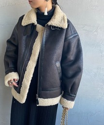 [ALPHA/アルファ] B-3 フェイクムートン ミリタリーボアジャケット