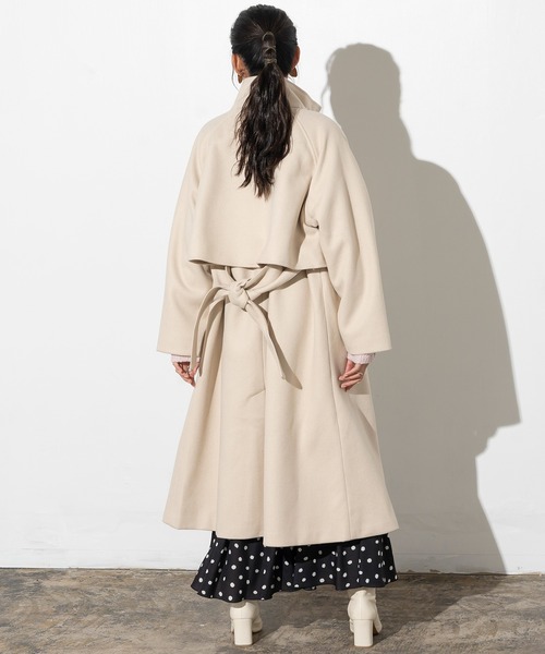 EUCLAID(エウクレイド)の「フェイクウールスタンドカラーコート(その他アウター・レディース・オフホワイト/キャメル/ブラック・38)」の13枚目の写真