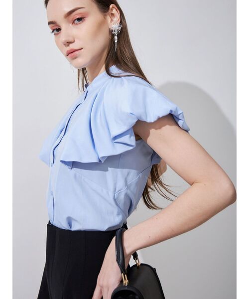 MERCURYDUO（マーキュリーデュオ）の「【To/】3wayギャザースリーブブラウス（シャツ/ブラウス・レディース・ライトブルー/ブラック/オフホワイト・FREE）」の13枚目の写真