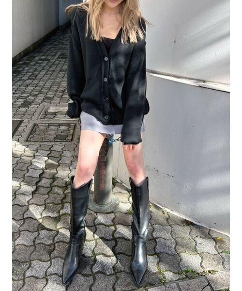 EMODA(エモダ)の「オーバーサイズルーズカーディガン(カーディガン/ボレロ・レディース・アイボリー/ブラック/ピンク/グリーン/ブルー・FREE)」の22枚目の写真