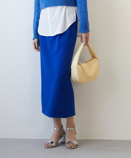 Doux archives（ドゥアルシーヴ）の「ポンチカラータイトスカート（スカート・レディース・ピンク/ブラック/ブルー・SMALL/MEDIUM）」の3枚目の写真