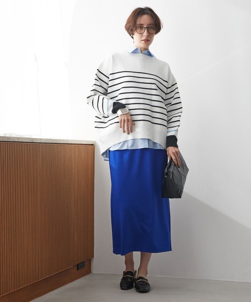 Doux archives（ドゥアルシーヴ）の「ポンチカラータイトスカート（スカート・レディース・ピンク/ブラック/ブルー・SMALL/MEDIUM）」の13枚目の写真