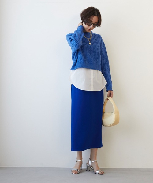 Doux archives（ドゥアルシーヴ）の「ポンチカラータイトスカート（スカート・レディース・ピンク/ブラック/ブルー・SMALL/MEDIUM）」の12枚目の写真