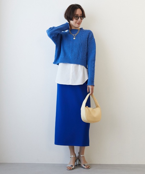 Doux archives（ドゥアルシーヴ）の「ポンチカラータイトスカート（スカート・レディース・ピンク/ブラック/ブルー・SMALL/MEDIUM）」の11枚目の写真