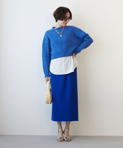 Doux archives（ドゥアルシーヴ）の「ポンチカラータイトスカート（スカート・レディース・ピンク/ブラック/ブルー・SMALL/MEDIUM）」の10枚目の写真