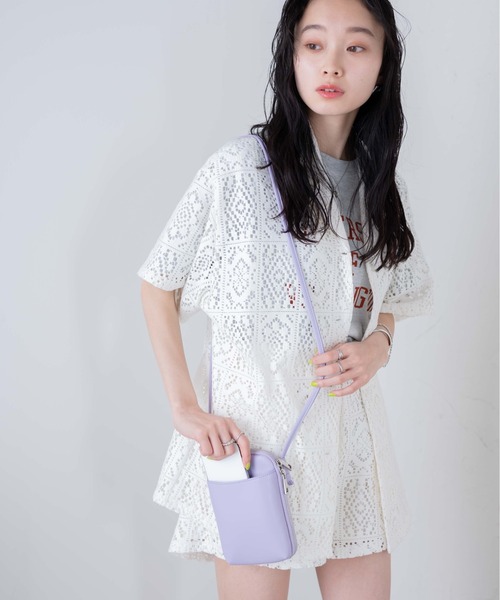 WEGO（ウィゴー）の「WEGO/マルチポケットミニショルダー（ショルダーバッグ・レディース・ブラック/ホワイト/ブルー系その他/ライトパープル/オレンジ/シルバー・FREE）」の14枚目の写真