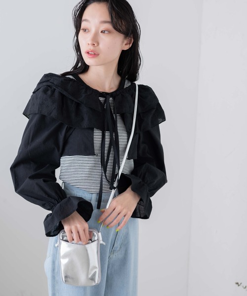 WEGO（ウィゴー）の「WEGO/マルチポケットミニショルダー（ショルダーバッグ・レディース・ブラック/ホワイト/ブルー系その他/ライトパープル/オレンジ/シルバー・FREE）」の16枚目の写真