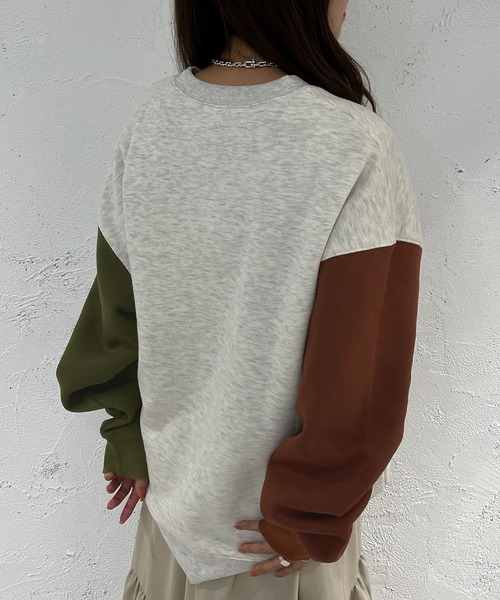 apres jour mignon(アプレジュールミニョン)の「袖配色スウェット【ZOZOTOWN限定アイテム】(スウェット・レディース・ベージュ系その他/ナチュラル/アイボリー・X-LARGE/フリー)」の20枚目の写真