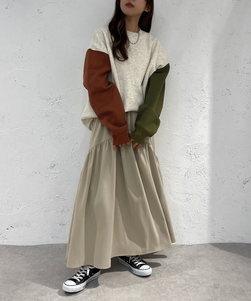 apres jour mignon(アプレジュールミニョン)の「袖配色スウェット【ZOZOTOWN限定アイテム】(スウェット・レディース・ベージュ系その他/ナチュラル/アイボリー・X-LARGE/フリー)」の21枚目の写真