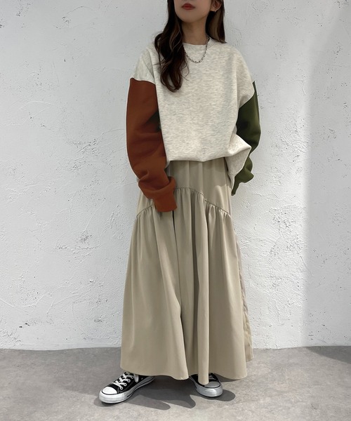 apres jour mignon(アプレジュールミニョン)の「袖配色スウェット【ZOZOTOWN限定アイテム】(スウェット・レディース・ベージュ系その他/ナチュラル/アイボリー・X-LARGE/フリー)」の22枚目の写真