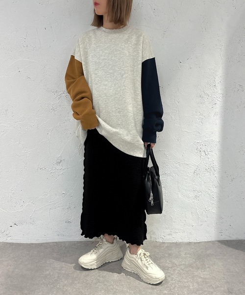 apres jour mignon(アプレジュールミニョン)の「袖配色スウェット【ZOZOTOWN限定アイテム】(スウェット・レディース・ベージュ系その他/ナチュラル/アイボリー・X-LARGE/フリー)」の15枚目の写真